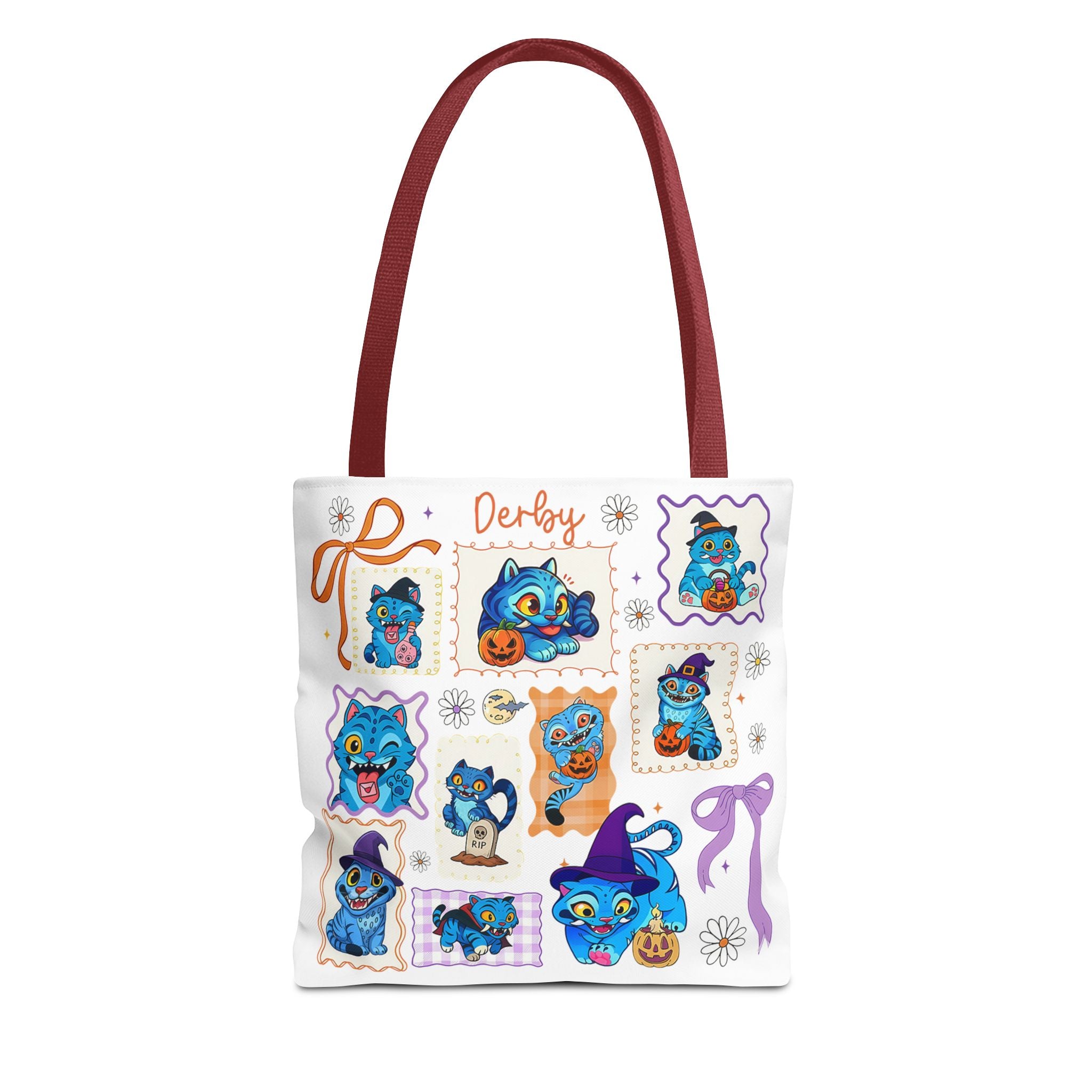 Whimsical Halloween Tote Bag, Eco-Friendly Shopping Bag, Cute Gift for Witches, Spooky Season Essentials, Derby Themed Accessories