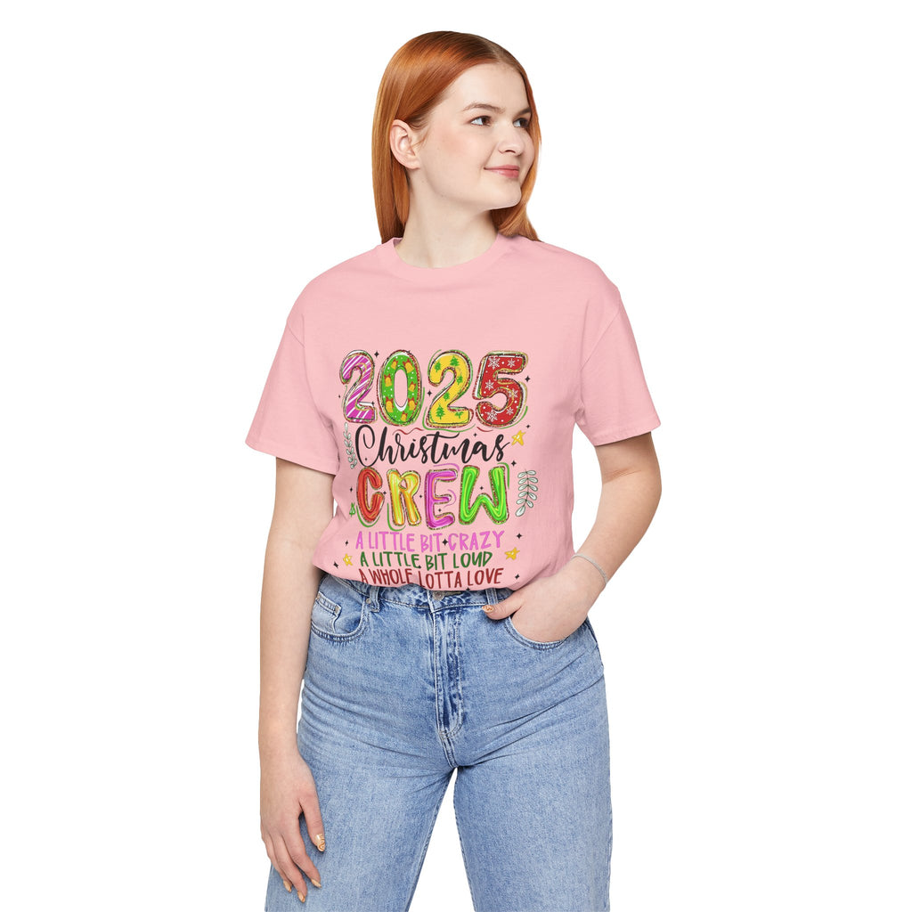 2025 Christmas Crew T-Shirt, Funny Family Holiday Matching Tee, Colorful Festive Graphic Shirt, Xmas Party Outfit for Group