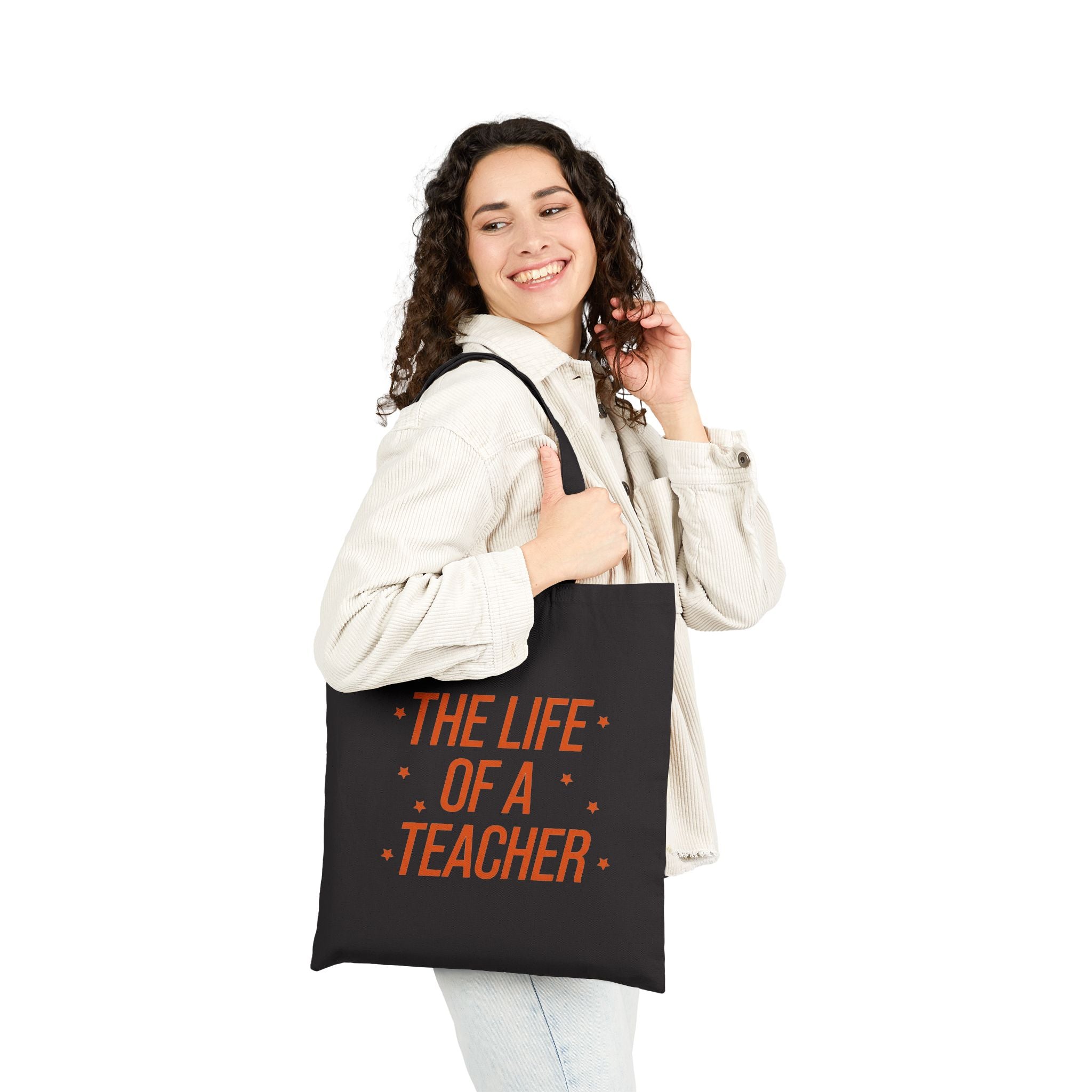 The Life of a Teacher Tote Bag, Funny Teacher Quote Bag, Gift for Educators, Back to School Teacher Appreciation Tote, Teaching Life Bag
