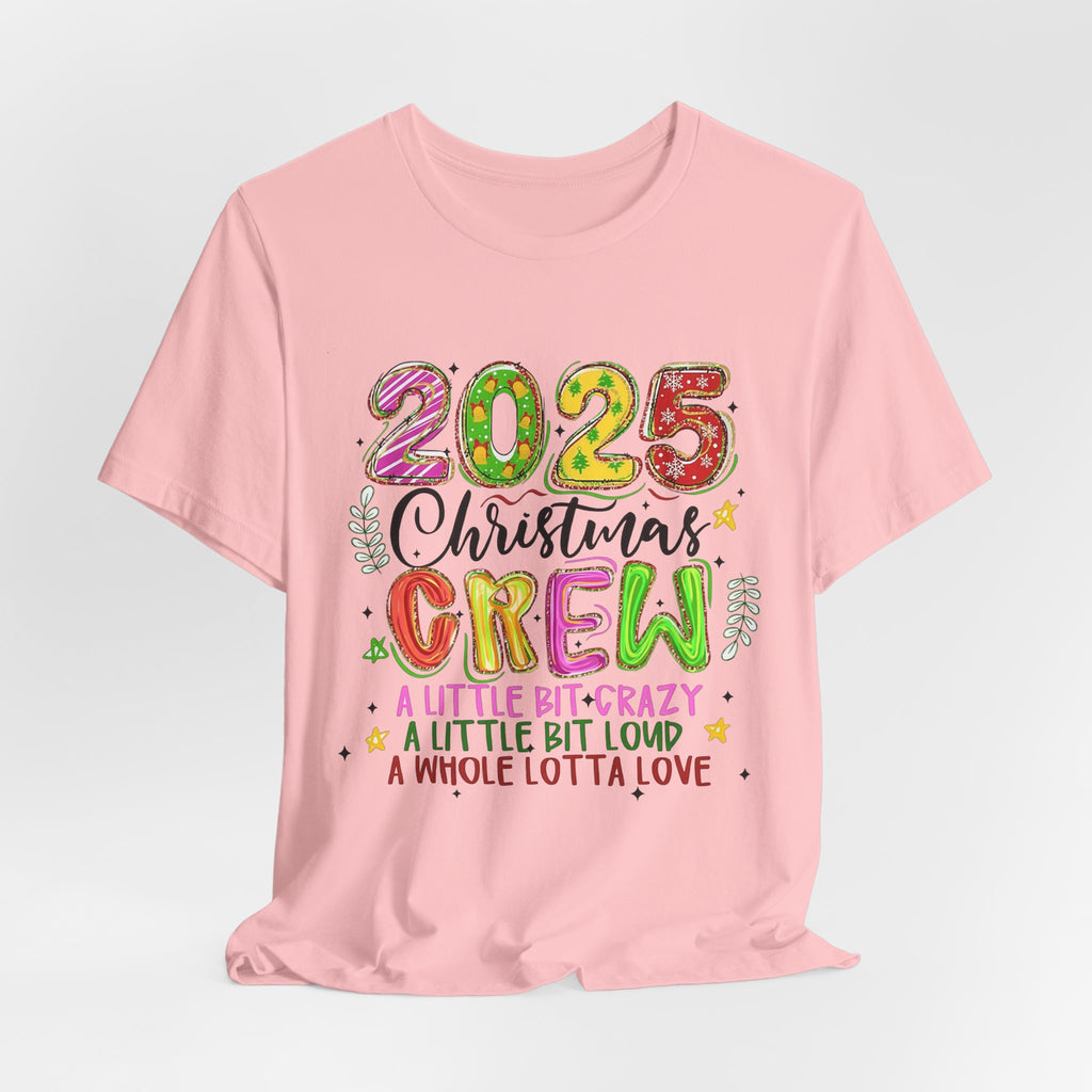 2025 Christmas Crew T-Shirt, Funny Family Holiday Matching Tee, Colorful Festive Graphic Shirt, Xmas Party Outfit for Group