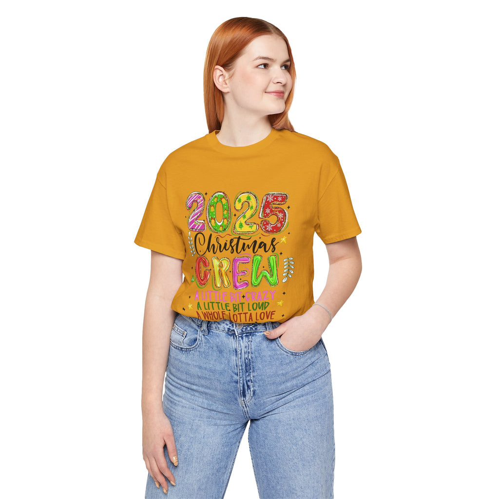 2025 Christmas Crew T-Shirt, Funny Family Holiday Matching Tee, Colorful Festive Graphic Shirt, Xmas Party Outfit for Group