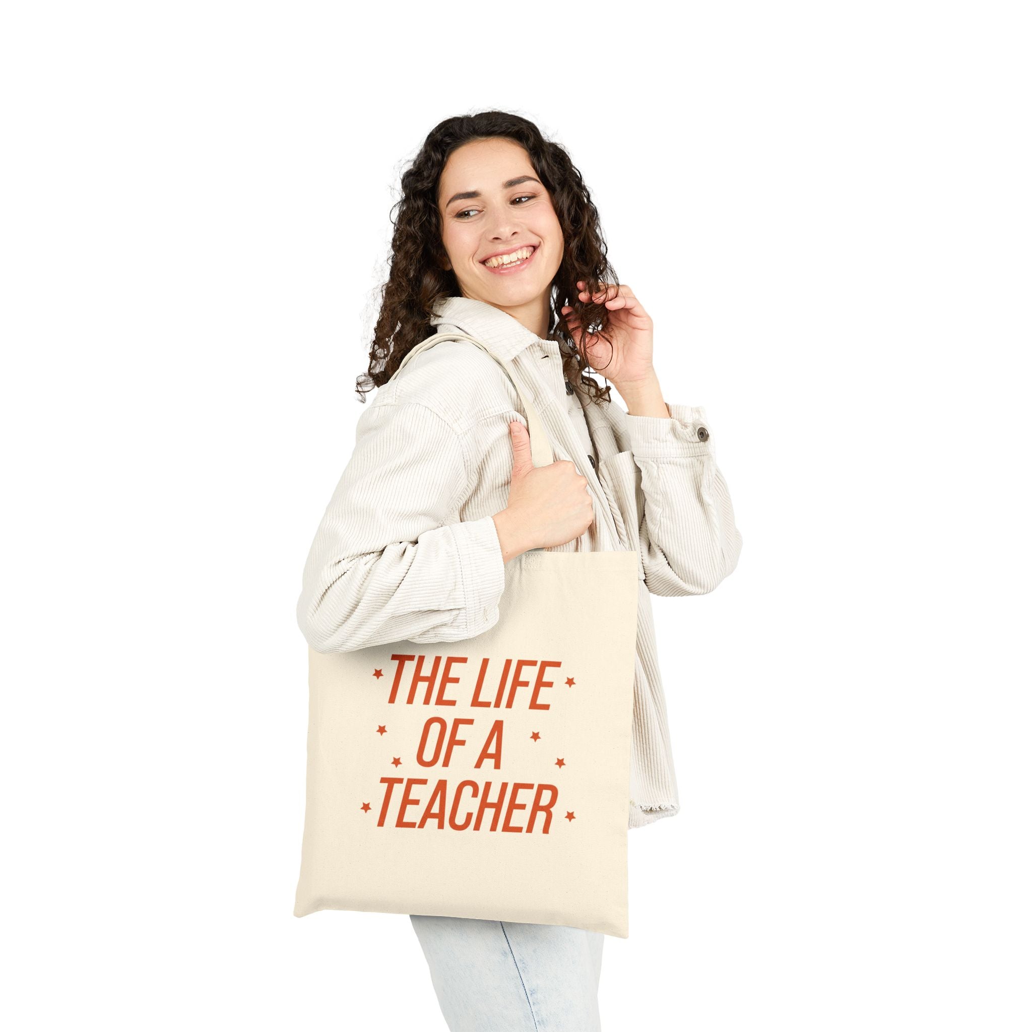 The Life of a Teacher Tote Bag, Funny Teacher Quote Bag, Gift for Educators, Back to School Teacher Appreciation Tote, Teaching Life Bag