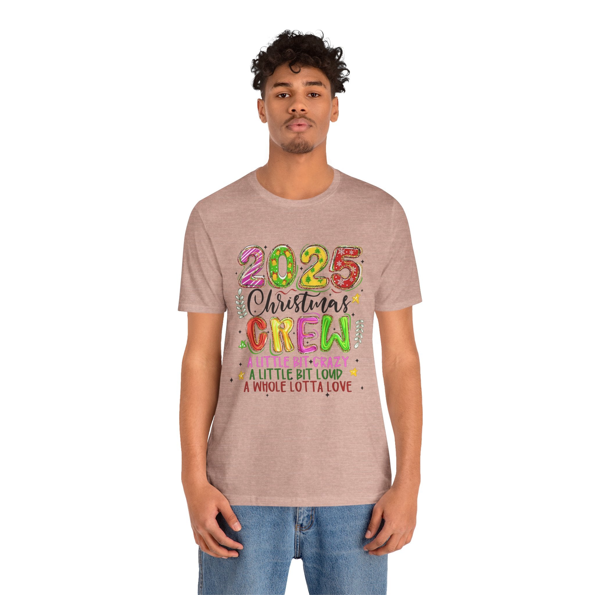2025 Christmas Crew T-Shirt, Funny Family Holiday Matching Tee, Colorful Festive Graphic Shirt, Xmas Party Outfit for Group