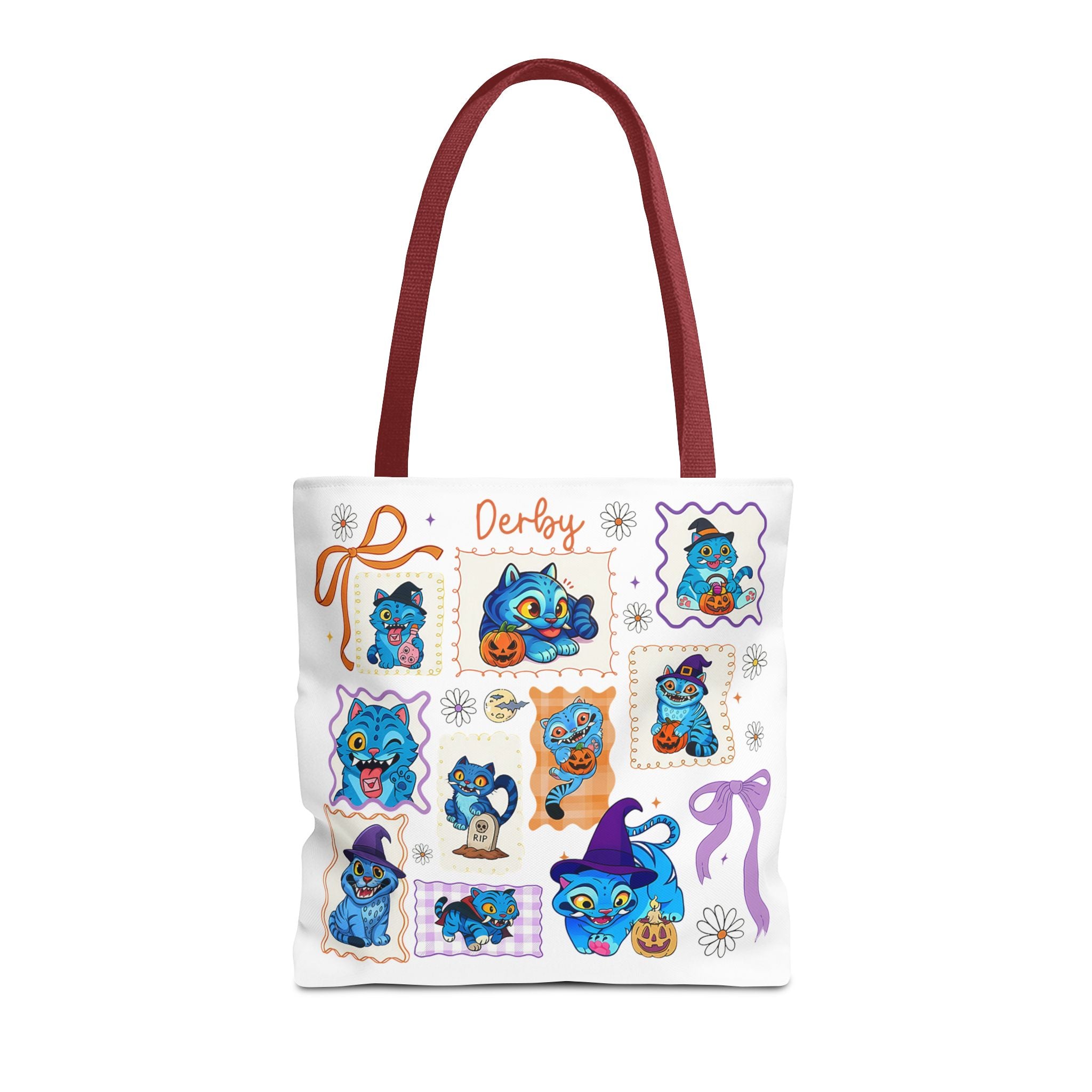 Whimsical Halloween Tote Bag, Eco-Friendly Shopping Bag, Cute Gift for Witches, Spooky Season Essentials, Derby Themed Accessories