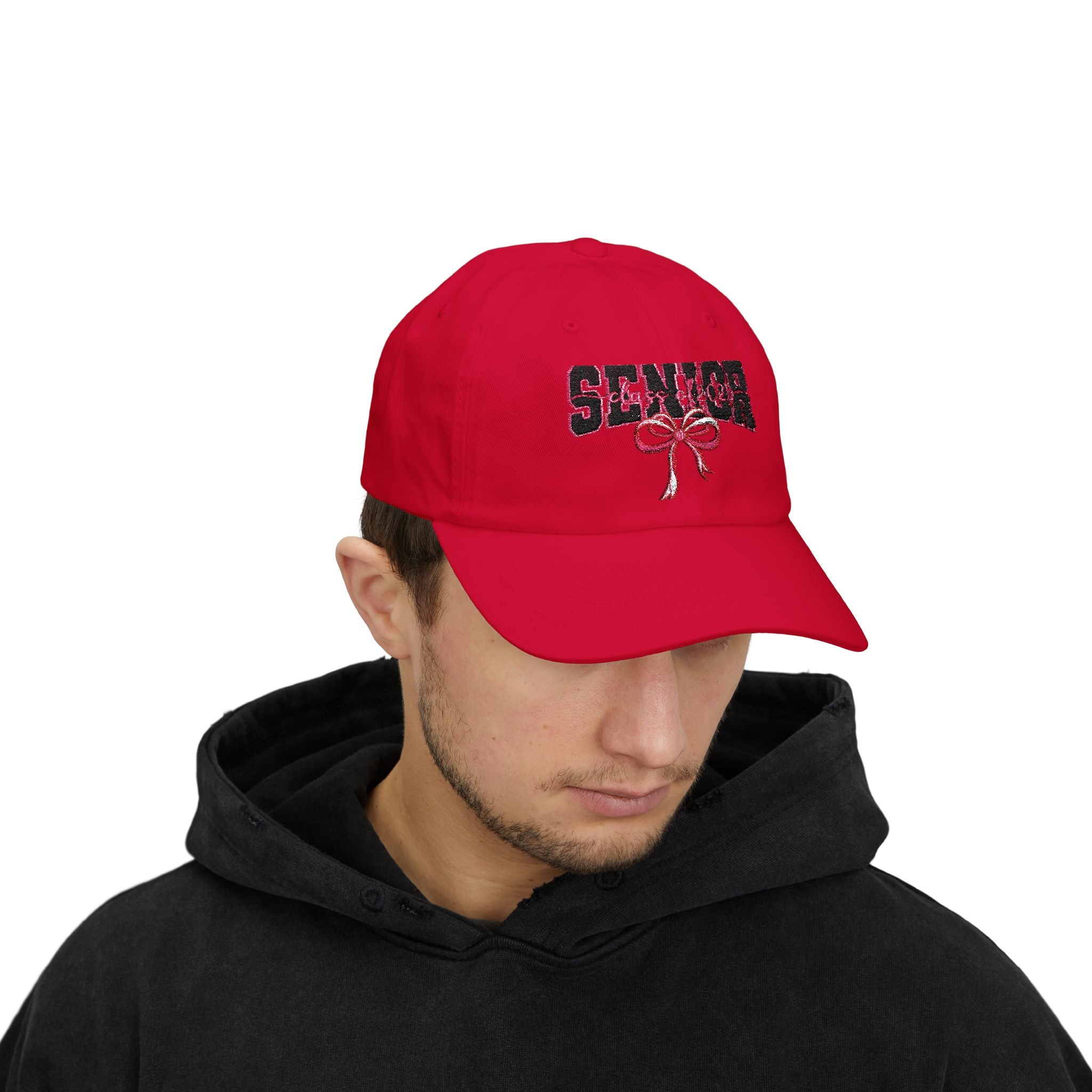 Senior Class of 2026 Embroidered Hat, Pink Bow Graduation Cap, High School Senior Baseball Hat, Class of 2026 Gift, Grad Embroidery Cap