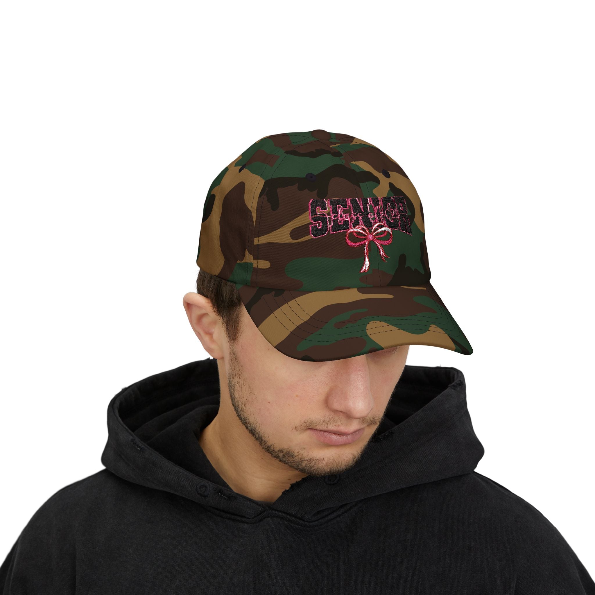 Senior Class of 2026 Embroidered Hat, Pink Bow Graduation Cap, High School Senior Baseball Hat, Class of 2026 Gift, Grad Embroidery Cap