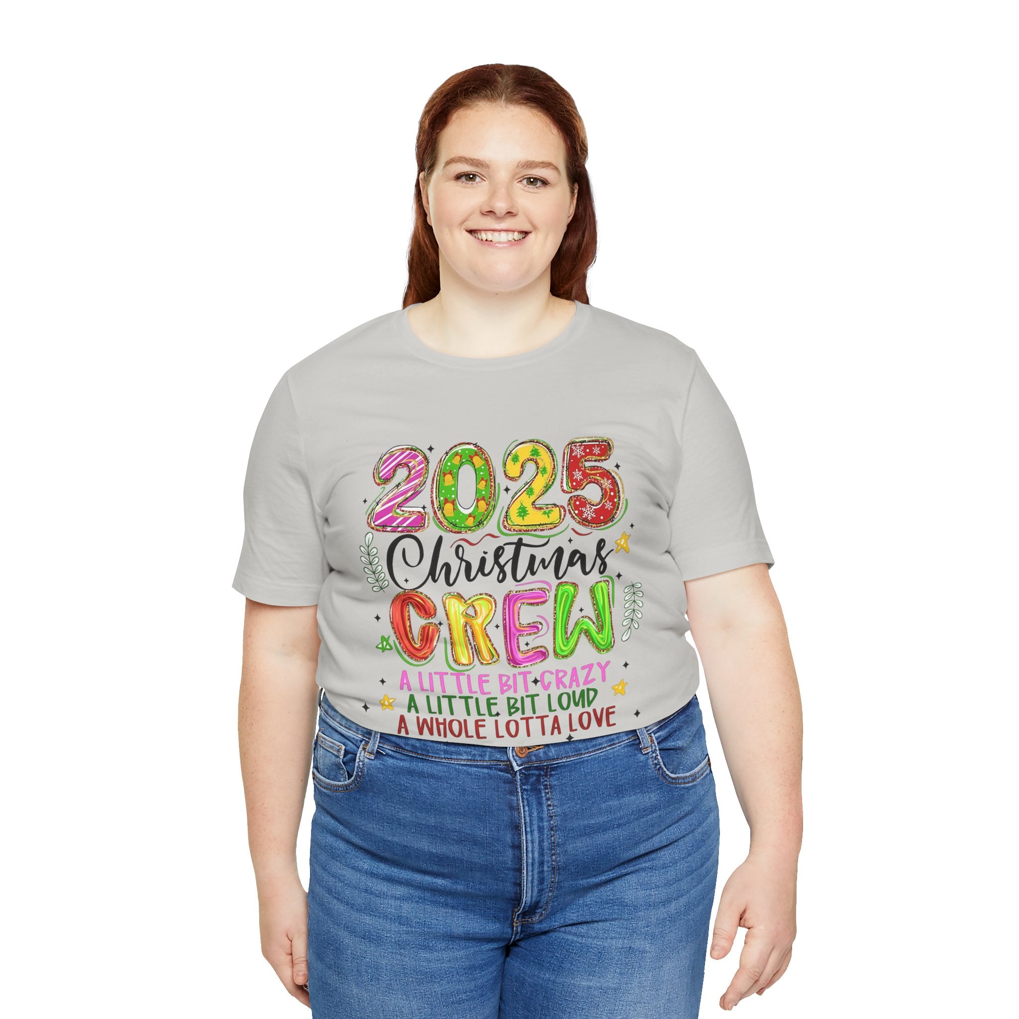 2025 Christmas Crew T-Shirt, Funny Family Holiday Matching Tee, Colorful Festive Graphic Shirt, Xmas Party Outfit for Group