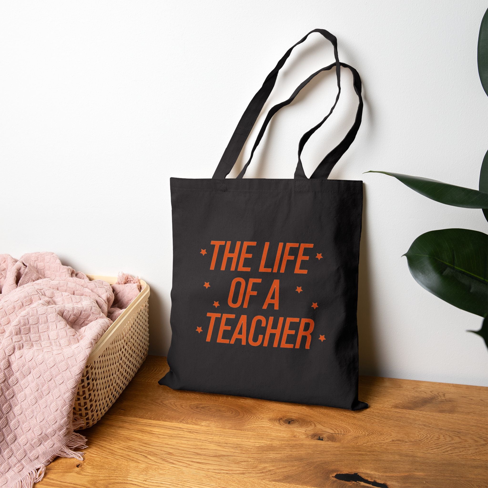 The Life of a Teacher Tote Bag, Funny Teacher Quote Bag, Gift for Educators, Back to School Teacher Appreciation Tote, Teaching Life Bag
