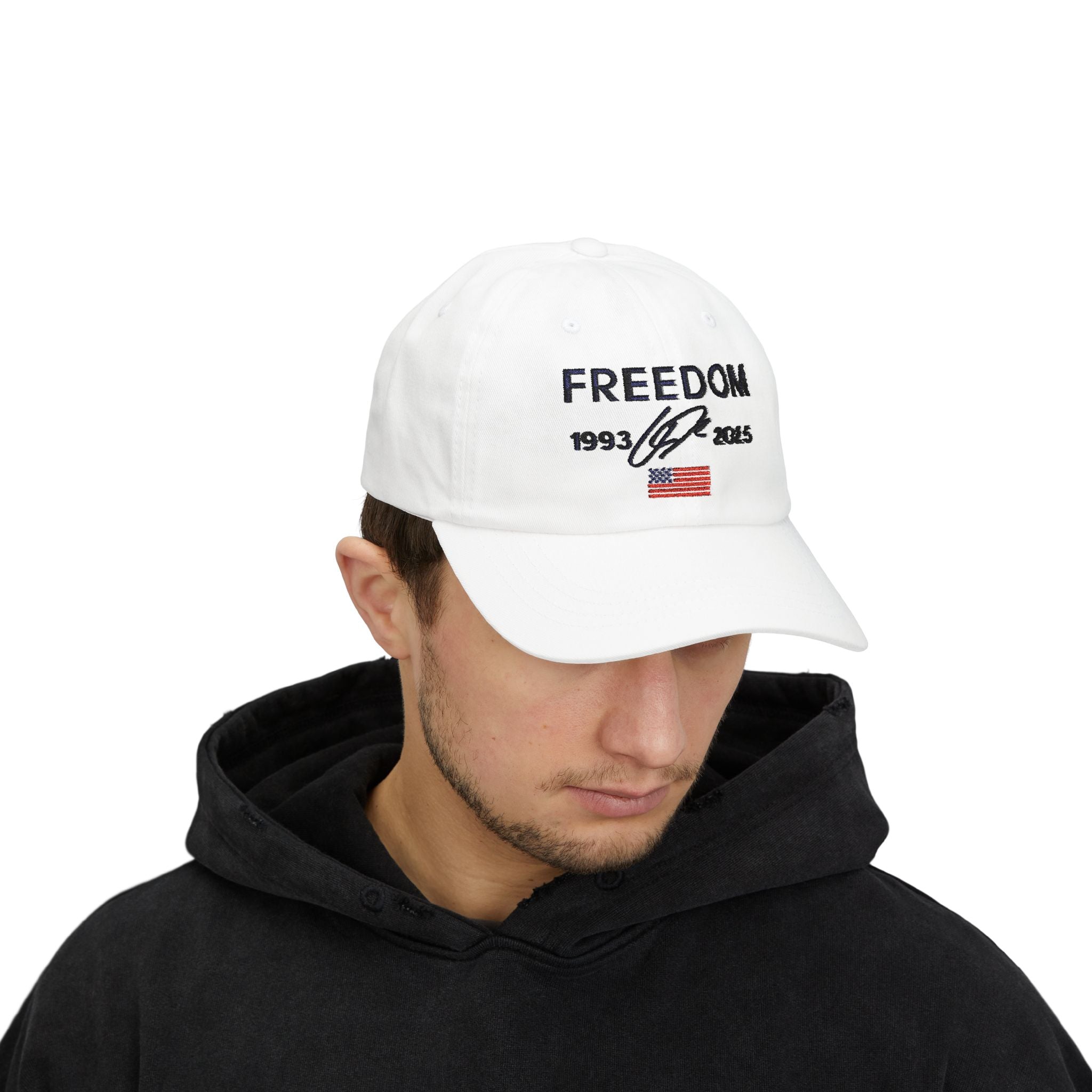 Freedom 1993–2025 Embroidered Hat, American Flag Stitch Design, Patriotic Baseball Cap, USA Pride Embroidery Hat, Independence Gift
