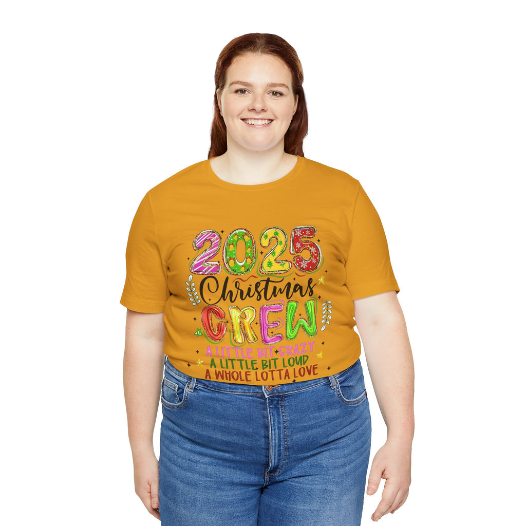 2025 Christmas Crew T-Shirt, Funny Family Holiday Matching Tee, Colorful Festive Graphic Shirt, Xmas Party Outfit for Group