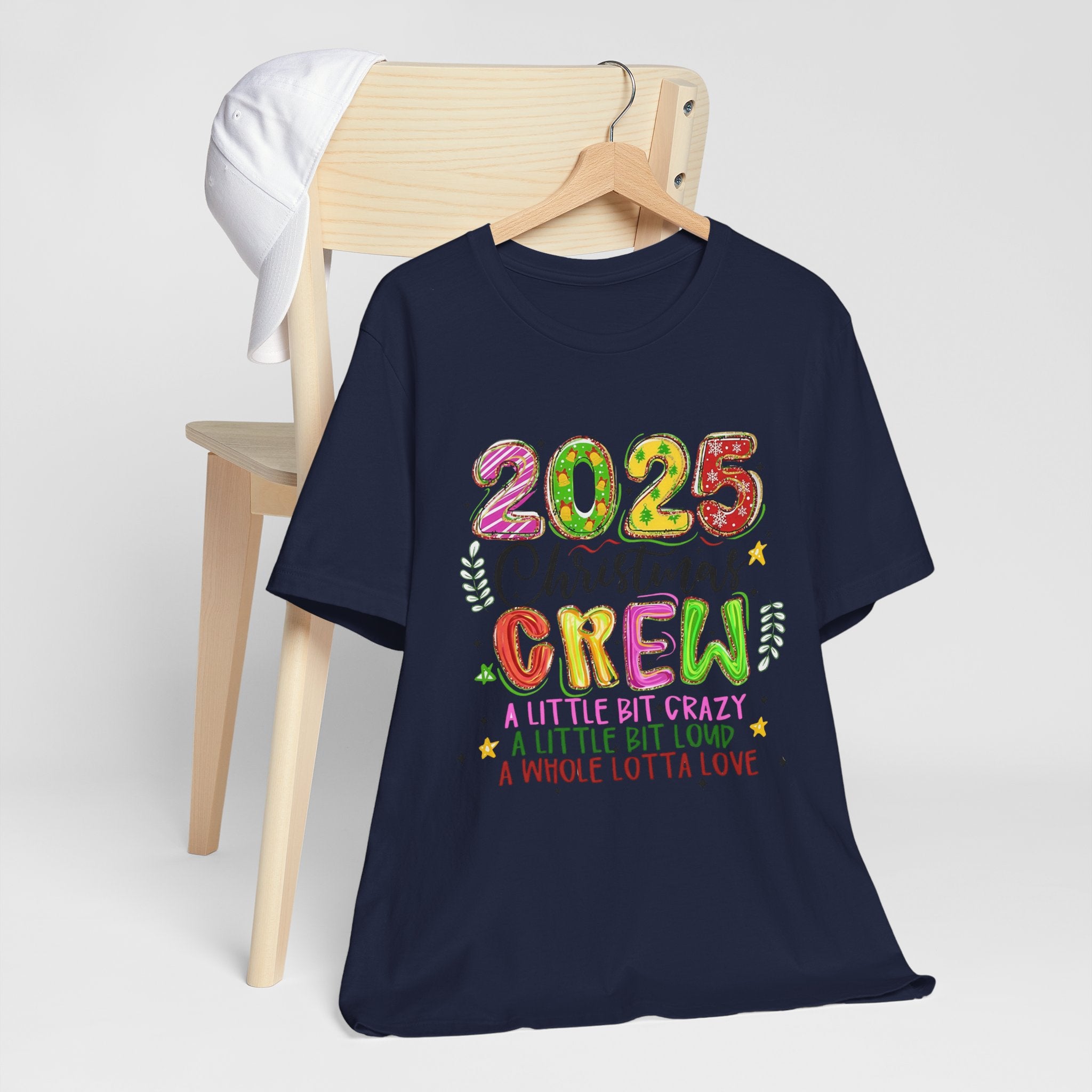 2025 Christmas Crew T-Shirt, Funny Family Holiday Matching Tee, Colorful Festive Graphic Shirt, Xmas Party Outfit for Group
