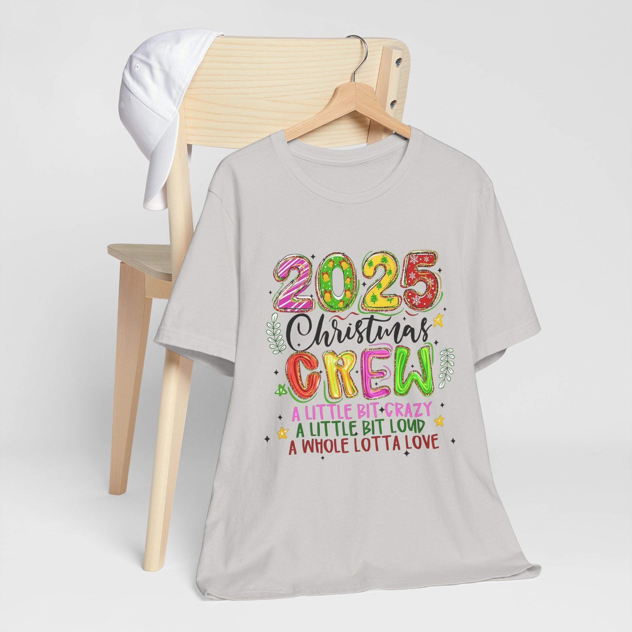 2025 Christmas Crew T-Shirt, Funny Family Holiday Matching Tee, Colorful Festive Graphic Shirt, Xmas Party Outfit for Group