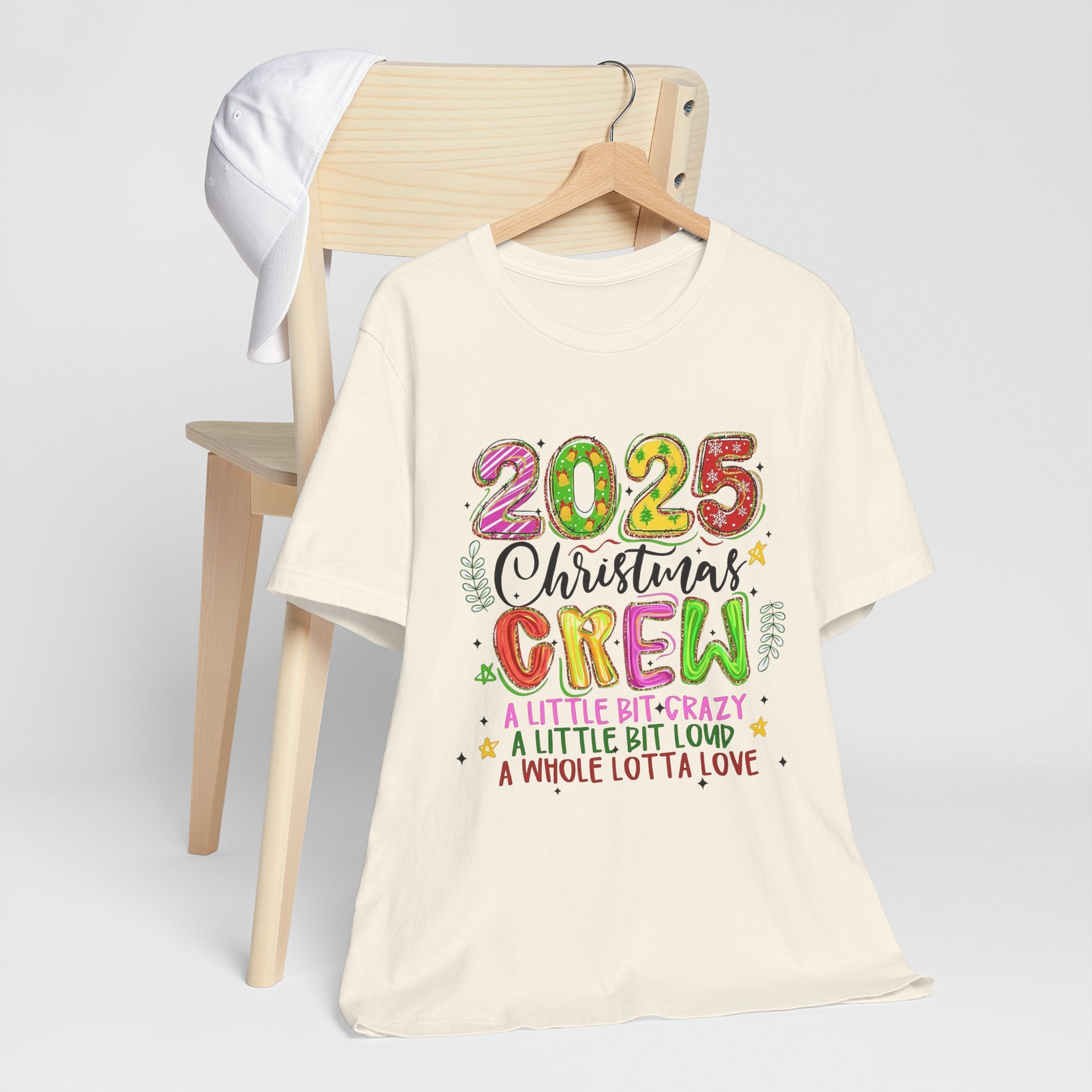 2025 Christmas Crew T-Shirt, Funny Family Holiday Matching Tee, Colorful Festive Graphic Shirt, Xmas Party Outfit for Group