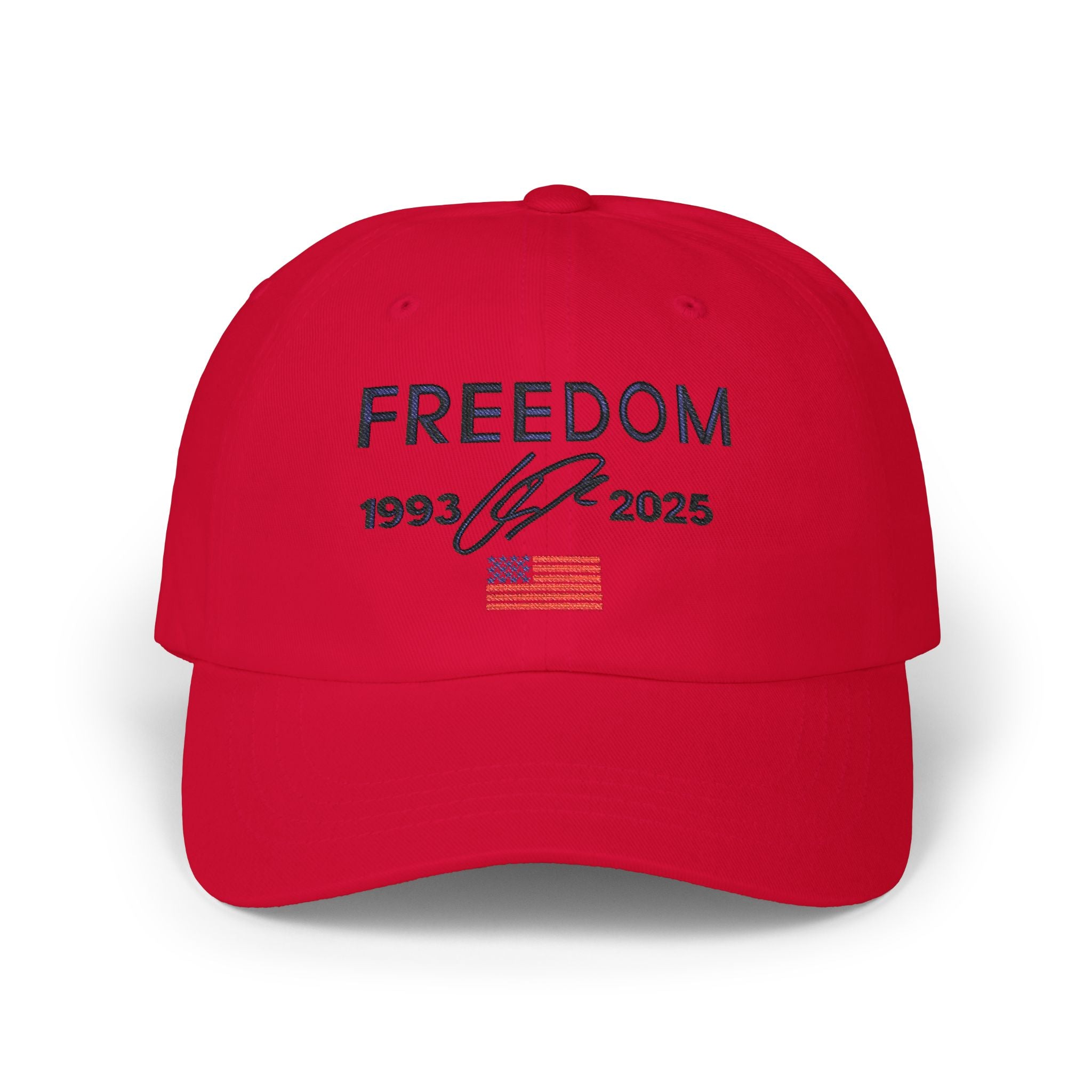 Freedom 1993–2025 Embroidered Hat, American Flag Stitch Design, Patriotic Baseball Cap, USA Pride Embroidery Hat, Independence Gift