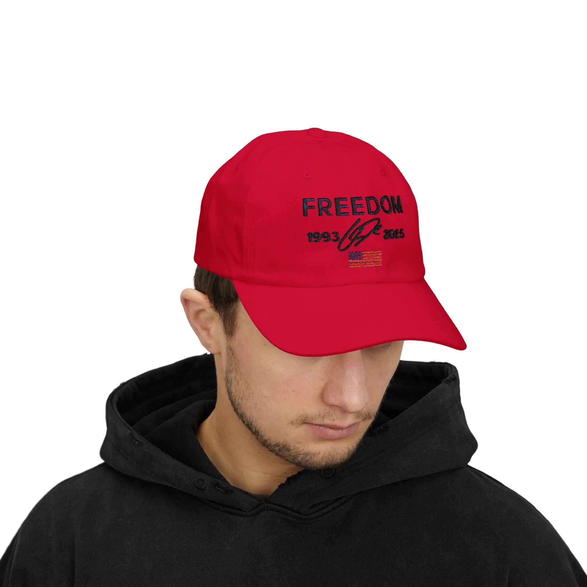 Freedom 1993–2025 Embroidered Hat, American Flag Stitch Design, Patriotic Baseball Cap, USA Pride Embroidery Hat, Independence Gift