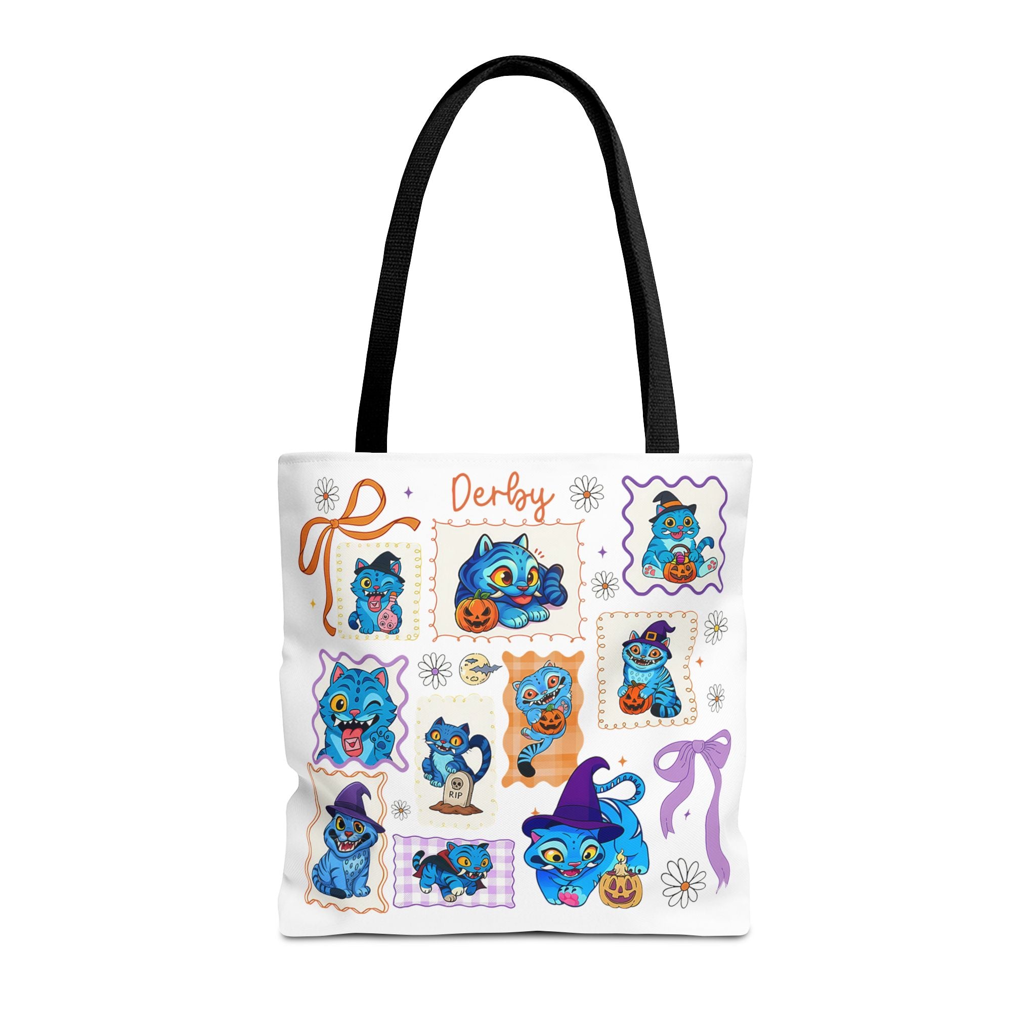 Whimsical Halloween Tote Bag, Eco-Friendly Shopping Bag, Cute Gift for Witches, Spooky Season Essentials, Derby Themed Accessories