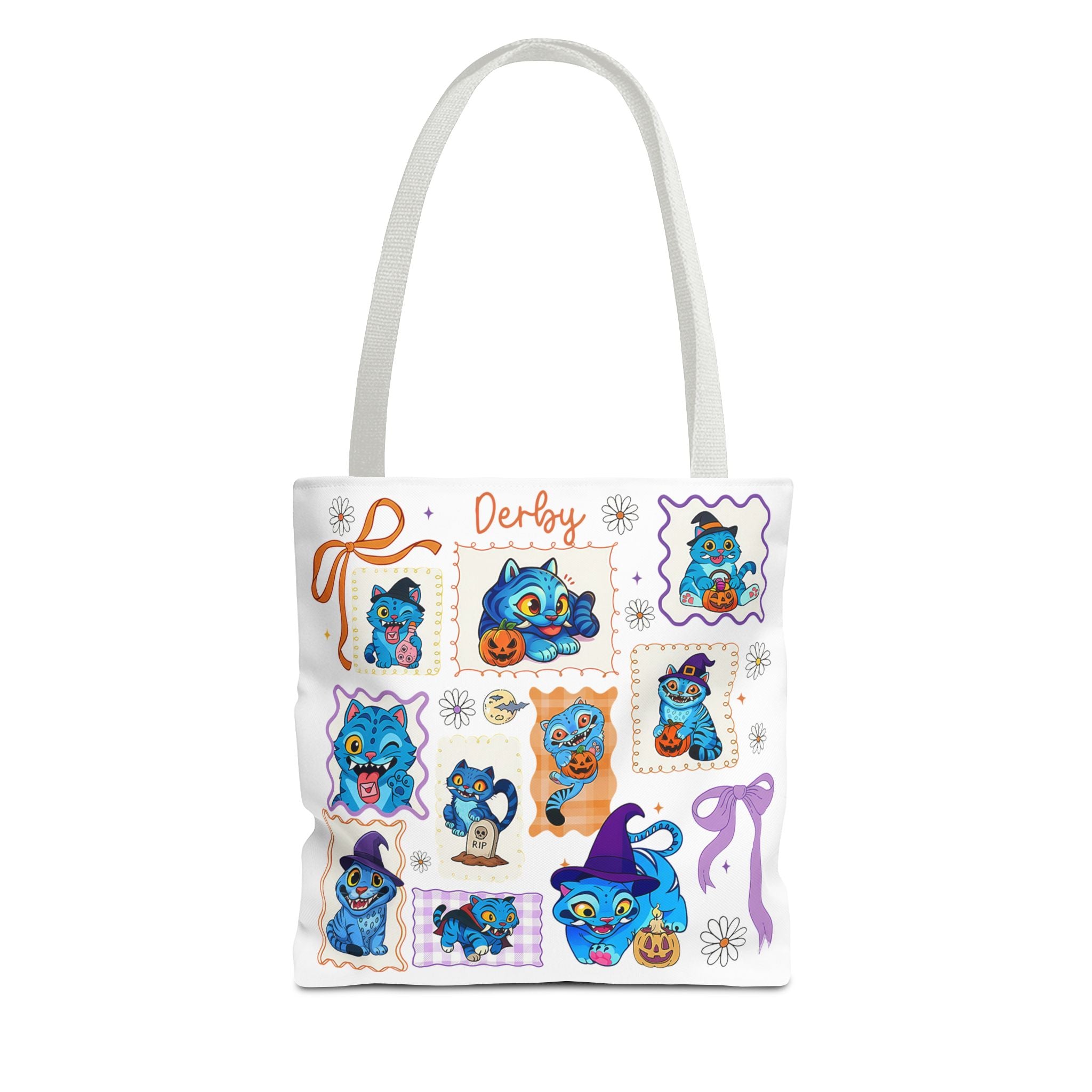 Whimsical Halloween Tote Bag, Eco-Friendly Shopping Bag, Cute Gift for Witches, Spooky Season Essentials, Derby Themed Accessories