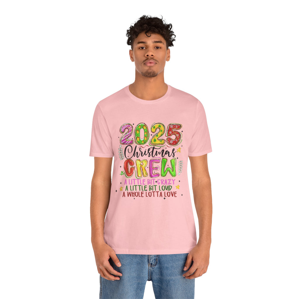 2025 Christmas Crew T-Shirt, Funny Family Holiday Matching Tee, Colorful Festive Graphic Shirt, Xmas Party Outfit for Group