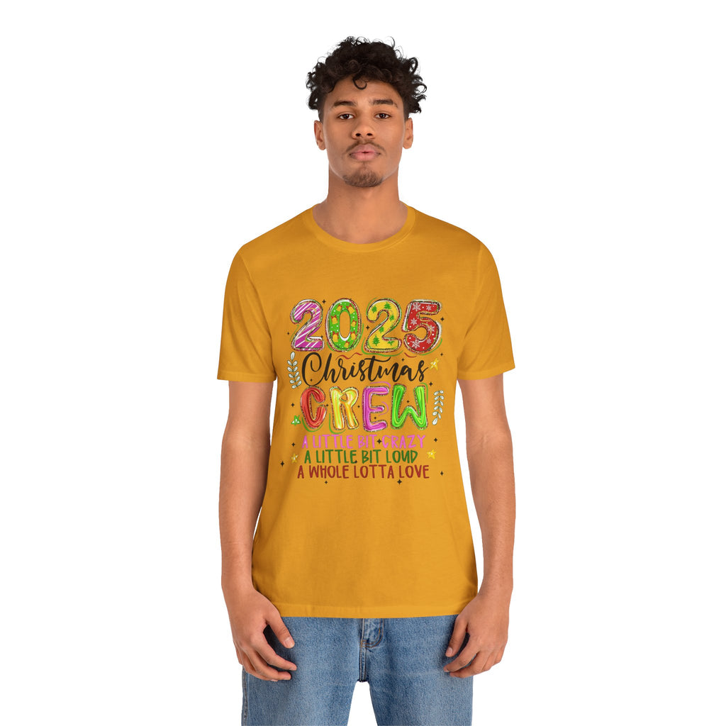 2025 Christmas Crew T-Shirt, Funny Family Holiday Matching Tee, Colorful Festive Graphic Shirt, Xmas Party Outfit for Group