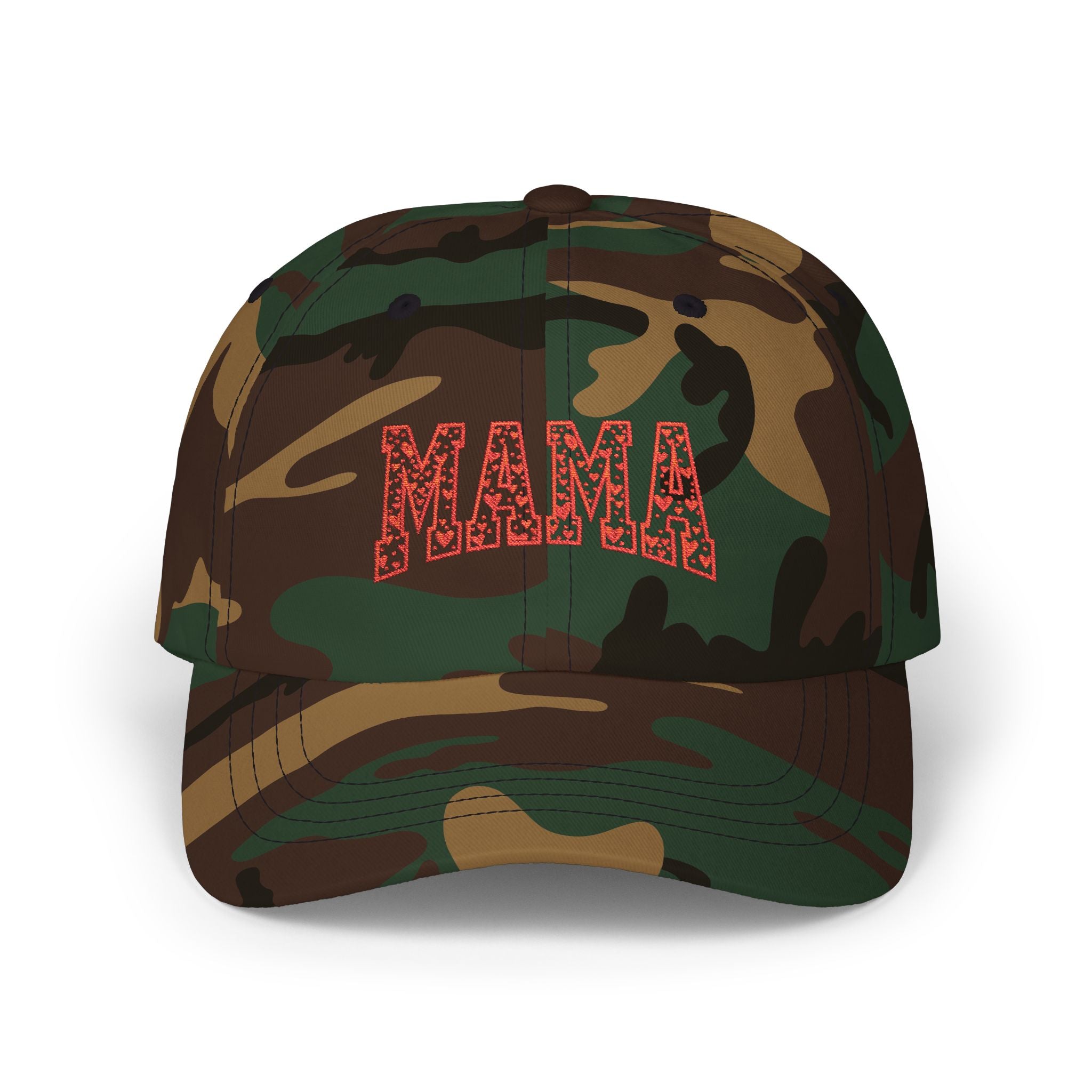 MAMA Heart Embroidered Hat, Red Heart Stitch Design Cap, Valentine Mom Embroidery, Mother's Day Gift Hat, Cute Mama Baseball Cap