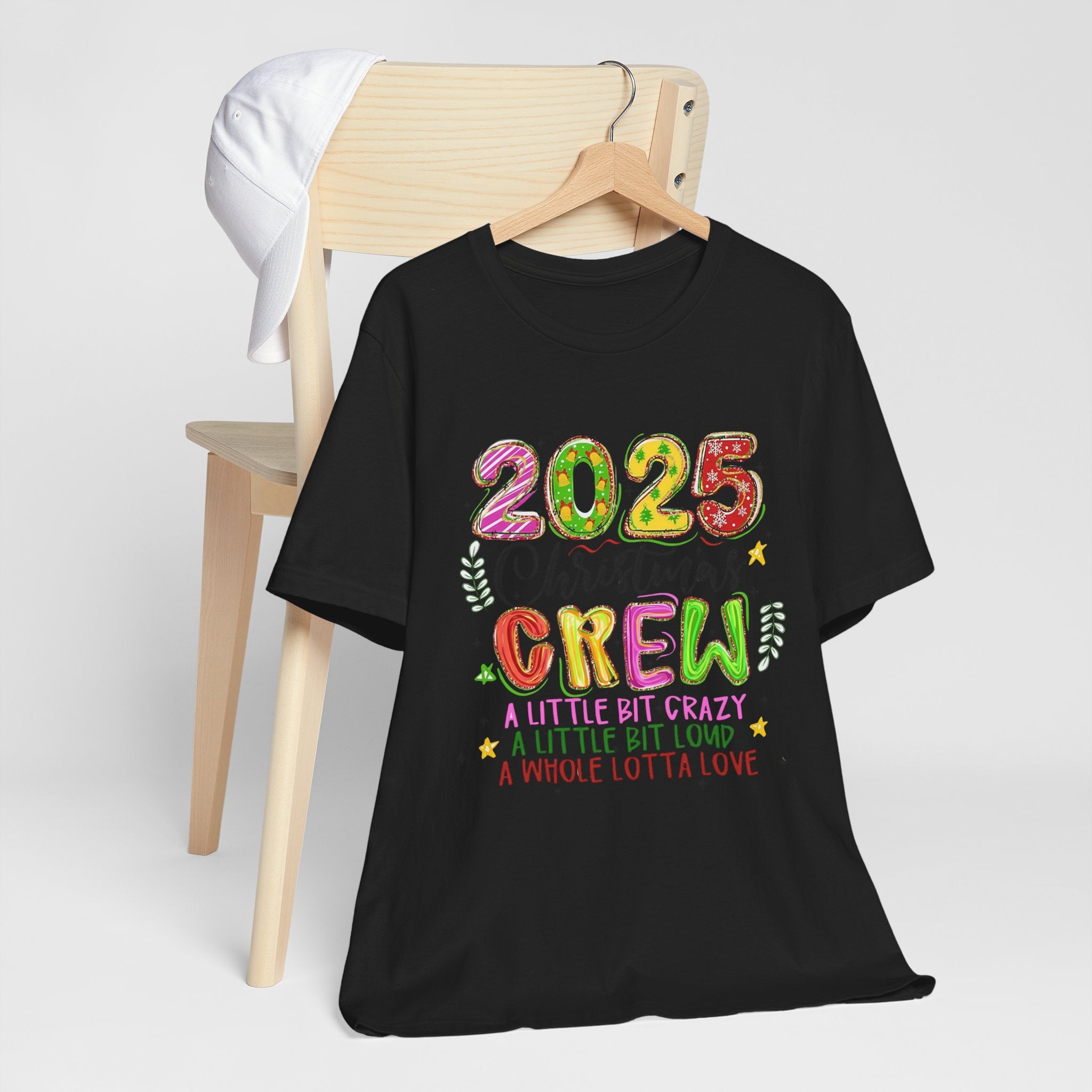 2025 Christmas Crew T-Shirt, Funny Family Holiday Matching Tee, Colorful Festive Graphic Shirt, Xmas Party Outfit for Group