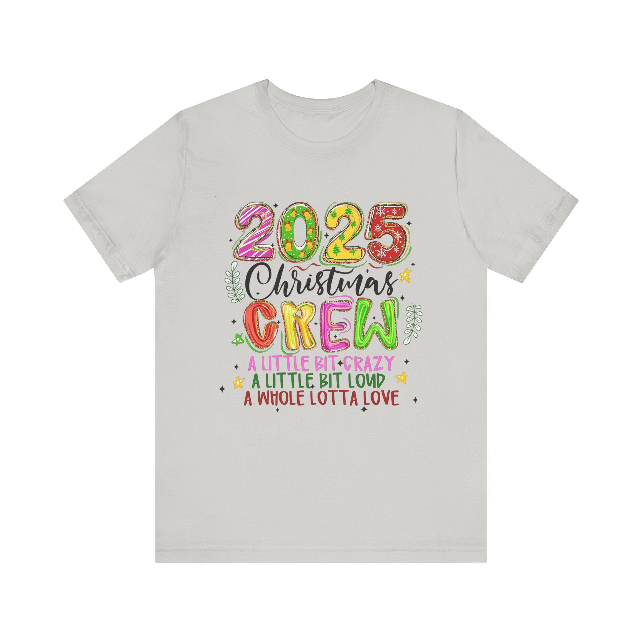 2025 Christmas Crew T-Shirt, Funny Family Holiday Matching Tee, Colorful Festive Graphic Shirt, Xmas Party Outfit for Group