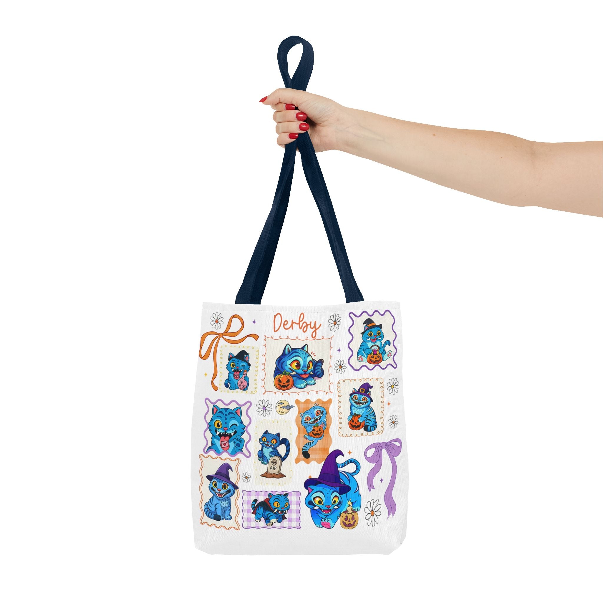 Whimsical Halloween Tote Bag, Eco-Friendly Shopping Bag, Cute Gift for Witches, Spooky Season Essentials, Derby Themed Accessories