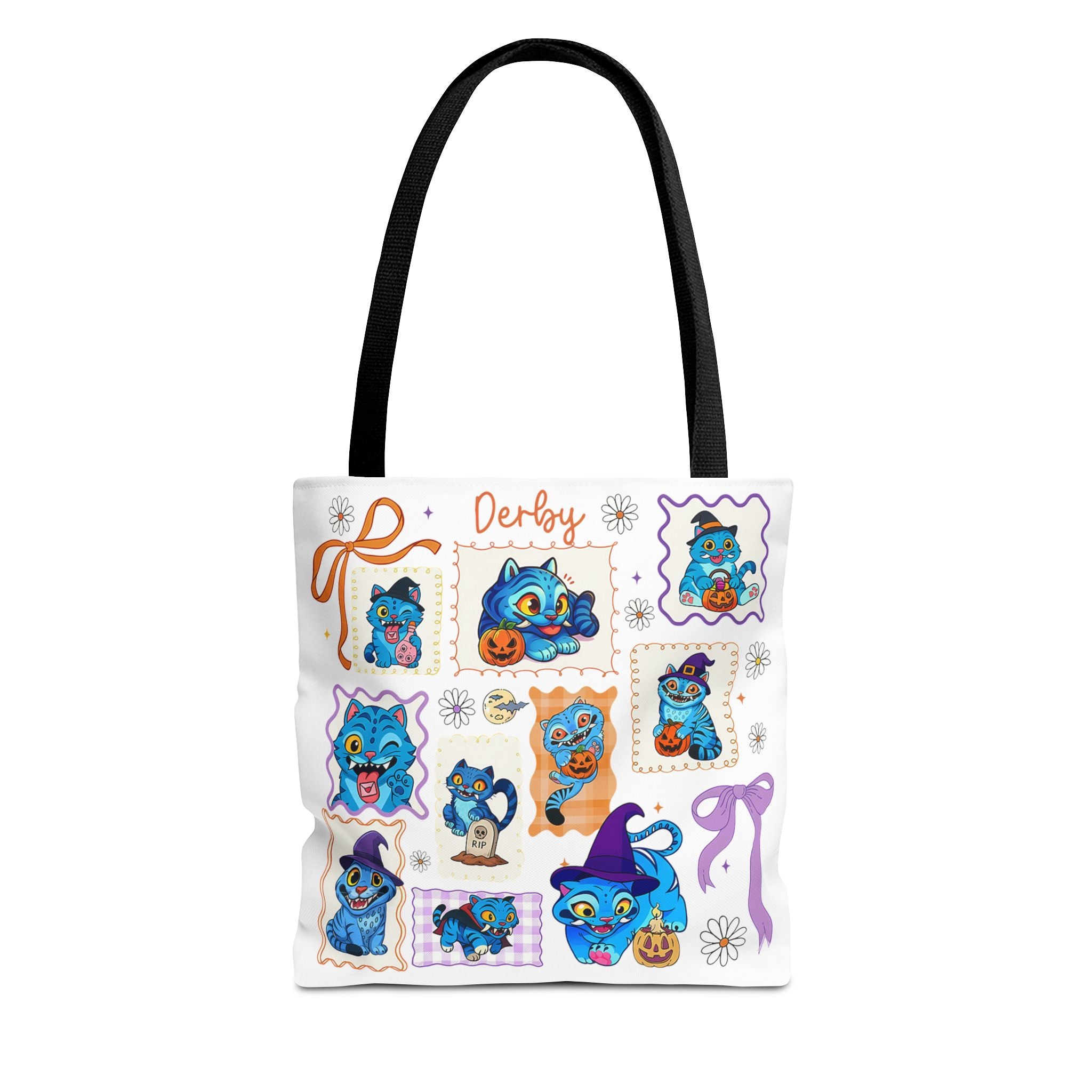Whimsical Halloween Tote Bag, Eco-Friendly Shopping Bag, Cute Gift for Witches, Spooky Season Essentials, Derby Themed Accessories