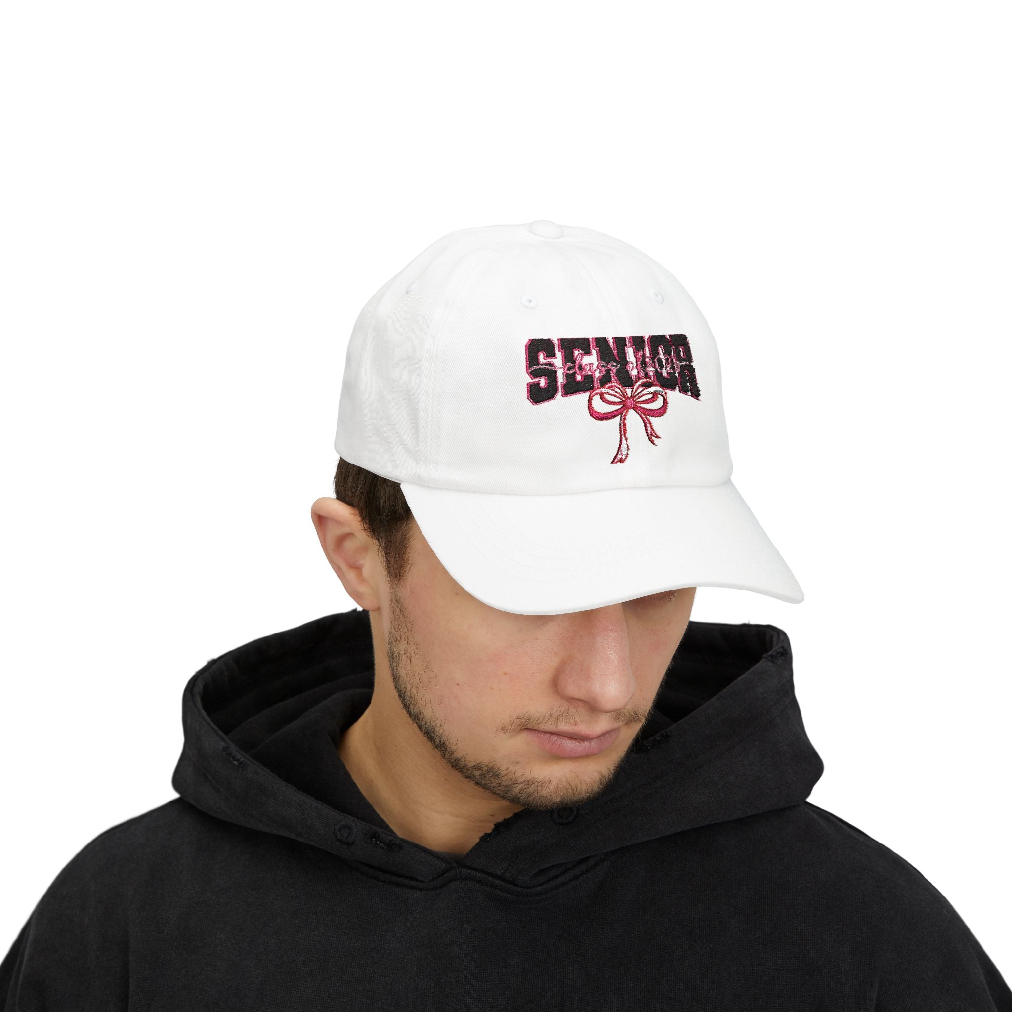 Senior Class of 2026 Embroidered Hat, Pink Bow Graduation Cap, High School Senior Baseball Hat, Class of 2026 Gift, Grad Embroidery Cap