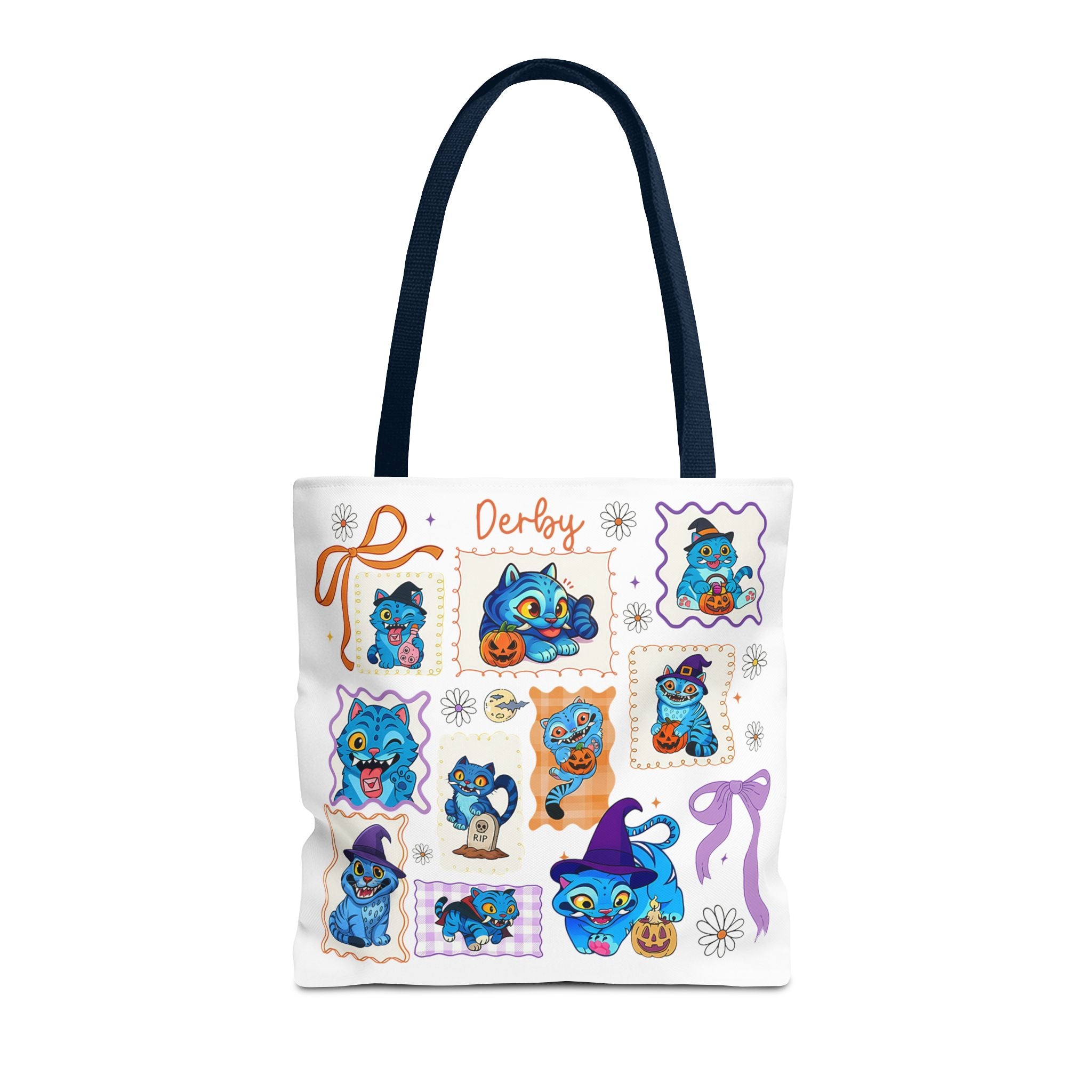 Whimsical Halloween Tote Bag, Eco-Friendly Shopping Bag, Cute Gift for Witches, Spooky Season Essentials, Derby Themed Accessories