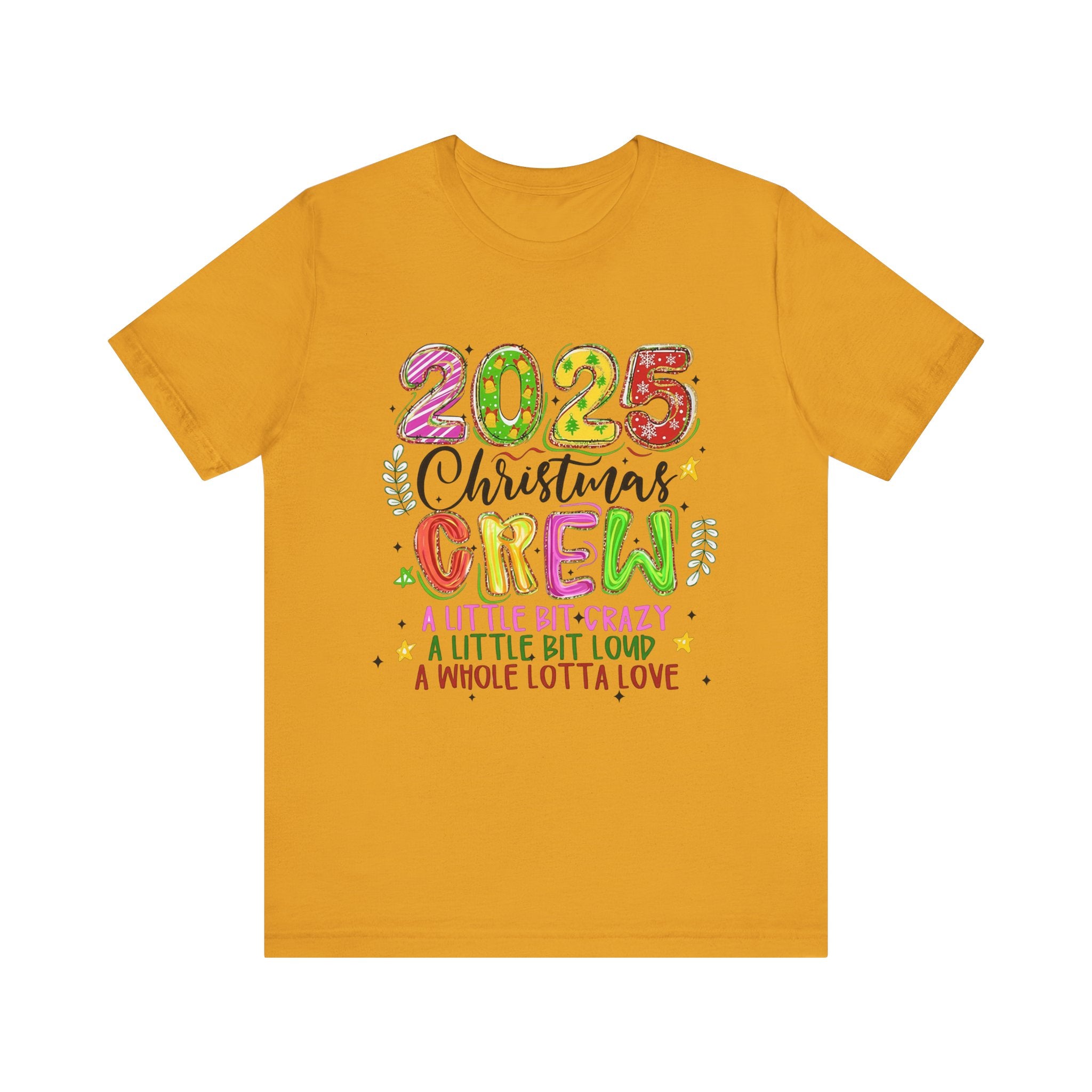2025 Christmas Crew T-Shirt, Funny Family Holiday Matching Tee, Colorful Festive Graphic Shirt, Xmas Party Outfit for Group