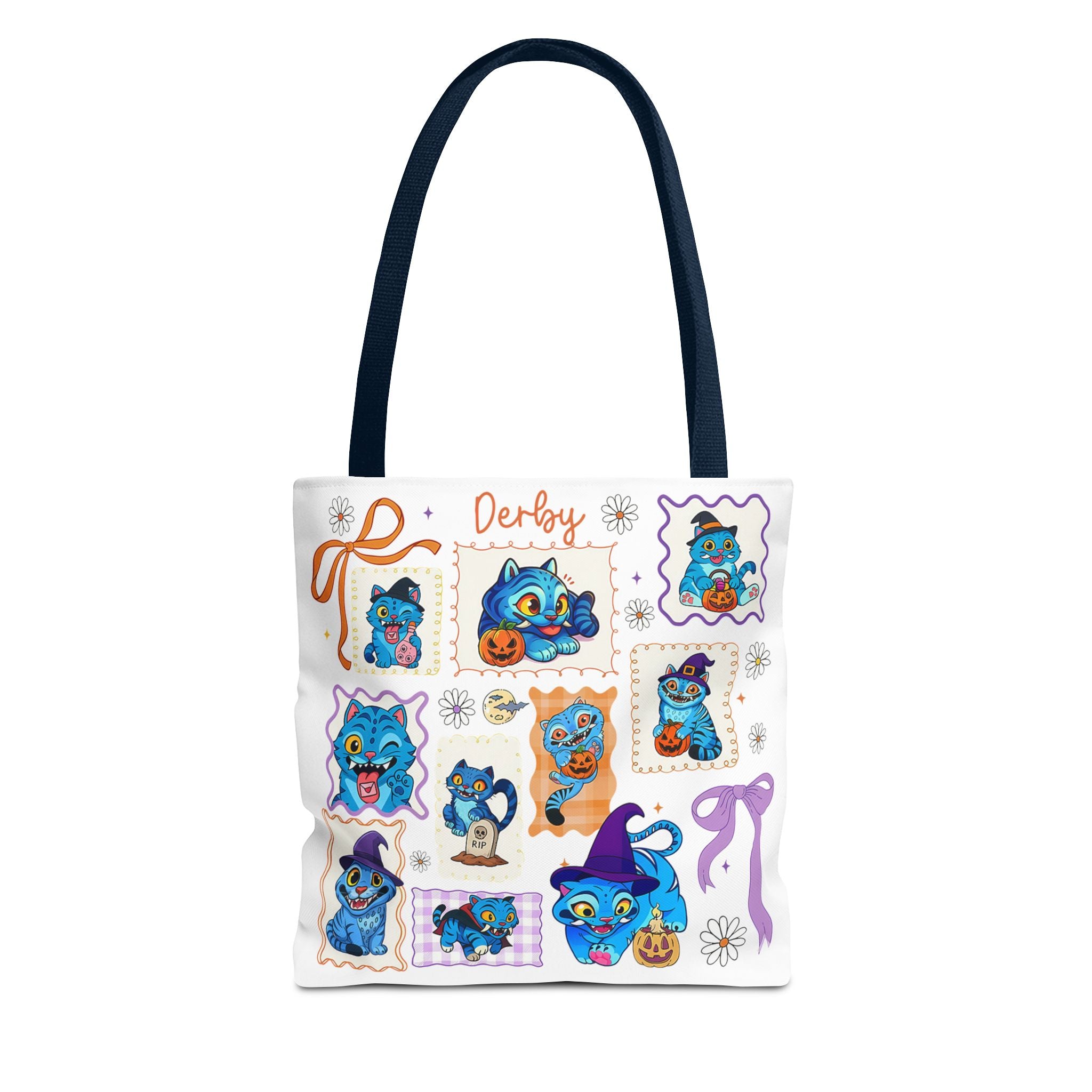 Whimsical Halloween Tote Bag, Eco-Friendly Shopping Bag, Cute Gift for Witches, Spooky Season Essentials, Derby Themed Accessories