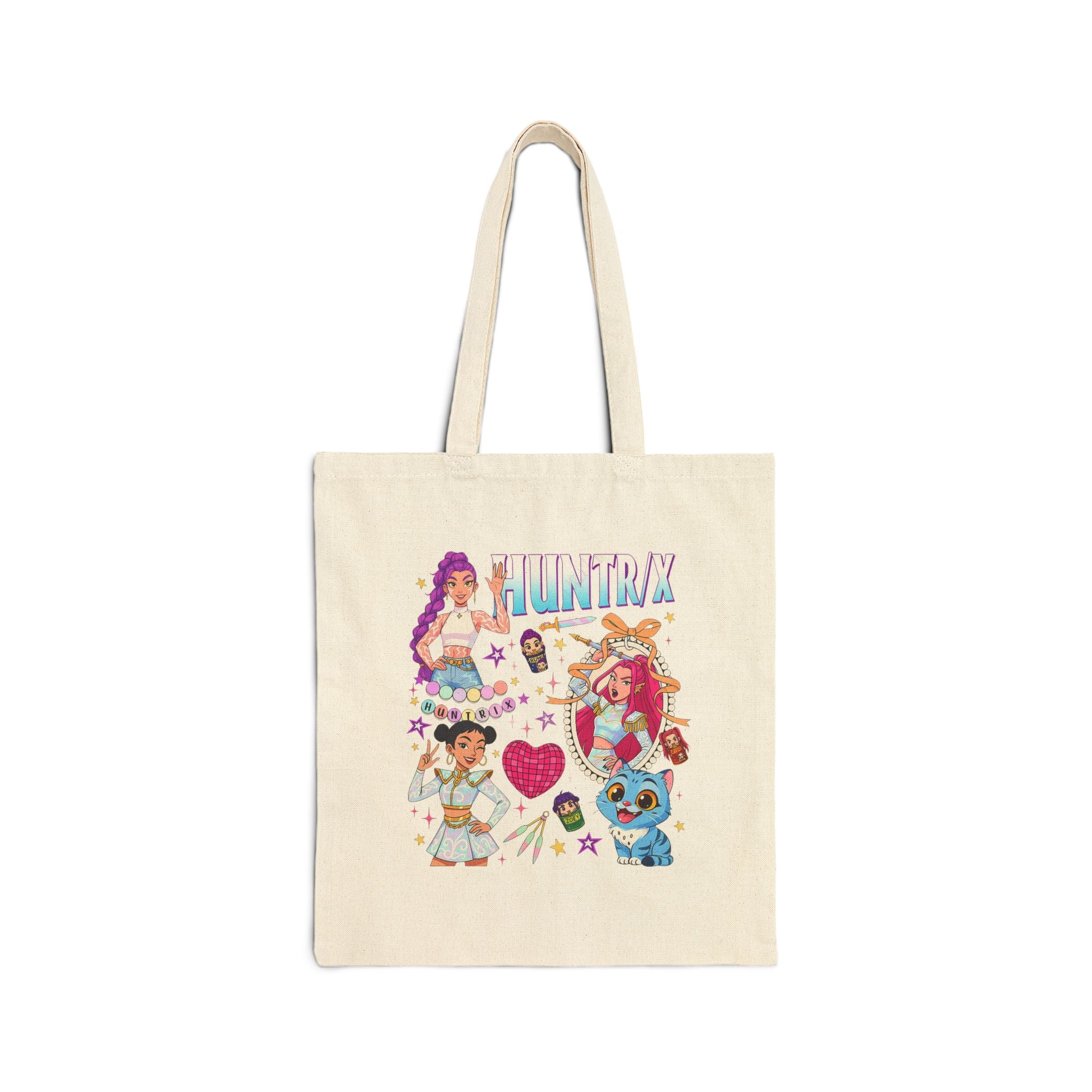 Fun & Colorful Cotton Canvas Tote Bag, Eco-Friendly Shopping Bag, Cute Gift for Kids, Perfect for Summer Outings, Art Lover's Accessory