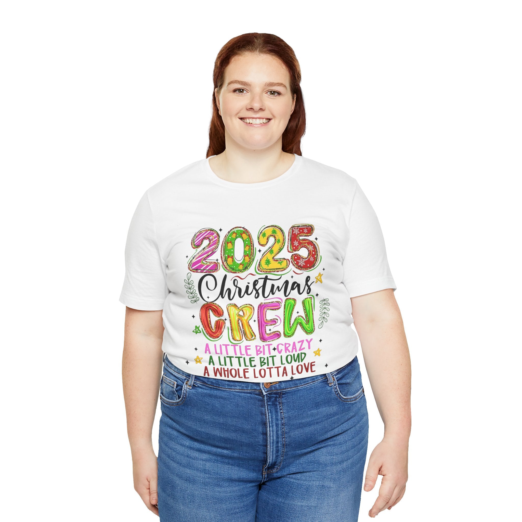 2025 Christmas Crew T-Shirt, Funny Family Holiday Matching Tee, Colorful Festive Graphic Shirt, Xmas Party Outfit for Group