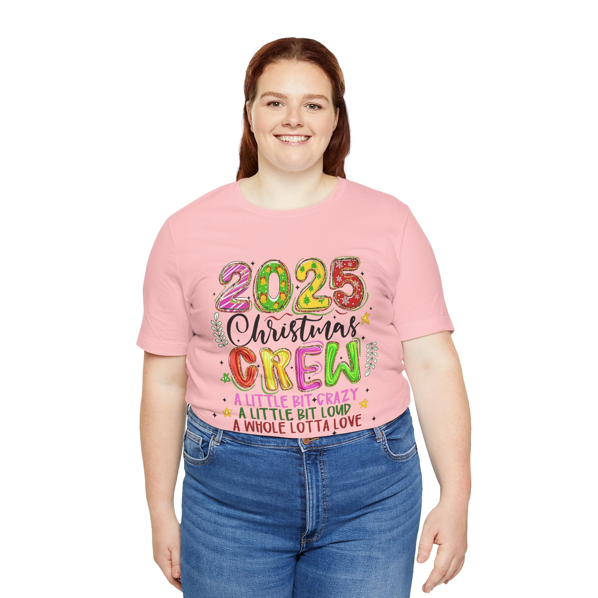 2025 Christmas Crew T-Shirt, Funny Family Holiday Matching Tee, Colorful Festive Graphic Shirt, Xmas Party Outfit for Group
