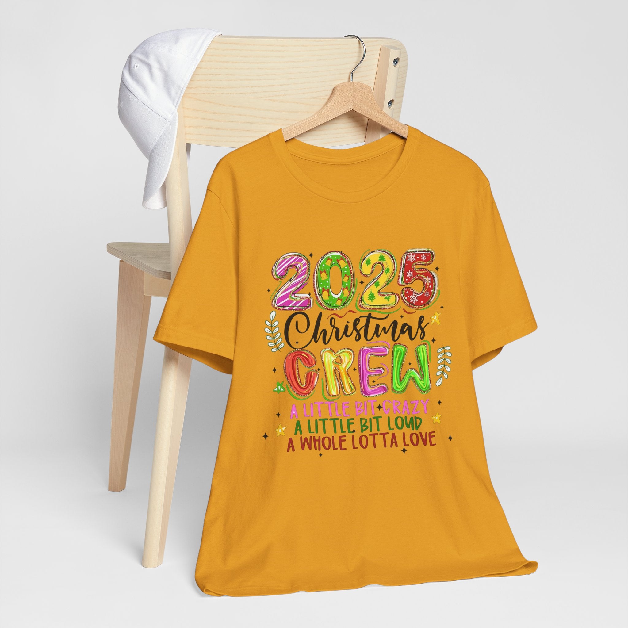 2025 Christmas Crew T-Shirt, Funny Family Holiday Matching Tee, Colorful Festive Graphic Shirt, Xmas Party Outfit for Group